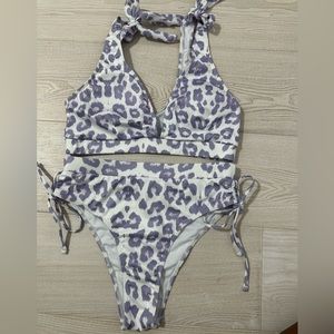 Purple prints bikini set